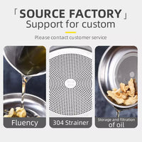 Kitchen Oil Strainer Pot Stainless Steel
