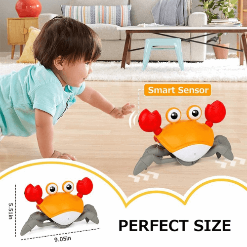 Rechargeable Crawling Crab Musical Toy with Infrared Sensors