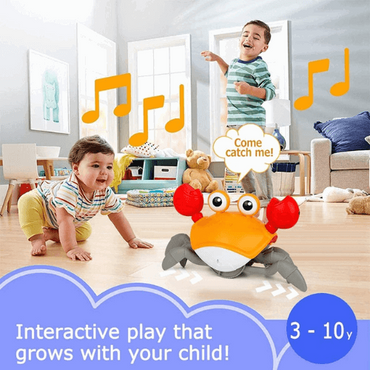 Rechargeable Crawling Crab Musical Toy with Infrared Sensors