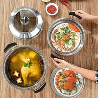 Steamer pot, Soup pot, Hot pot stainless steel(Size : 30cm)