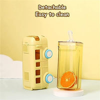 School Van Water Bottle, Summer Cute Bus Water Bottle with Strap, Toy Car Water Bottles for School Outdoor Travel, Leakproof Bus Shape Kids Small Car Straw Kettle, Portable Water Bottle for Kids, 500ml Kids Water Bottles with Straw and Shoulder Strap