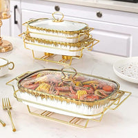 Ceramics Chafing Dish Buffet Set