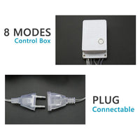 LED Star String Light Waterproof 8 Modes Warm White Curtain Lights