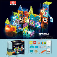 STEM Light Magnetic Blocks 49pcs Learning Toy For Kids