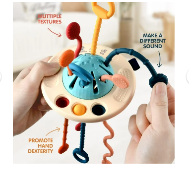 Silicone Teether Funny Pulling Toy