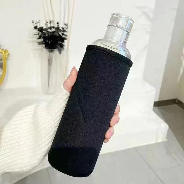 Transparent Glass Water Bottle