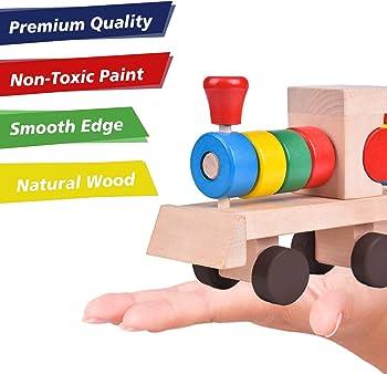 Wooden Train Toy Children's Early Education Building Blocks